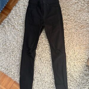 Black Distressed Skinny Jeans